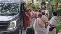 HH Swamiji's arrival at SCM-Bangalore (9 July 2026) Picture Courtesy: Shri Chandrashekhar Padubidri